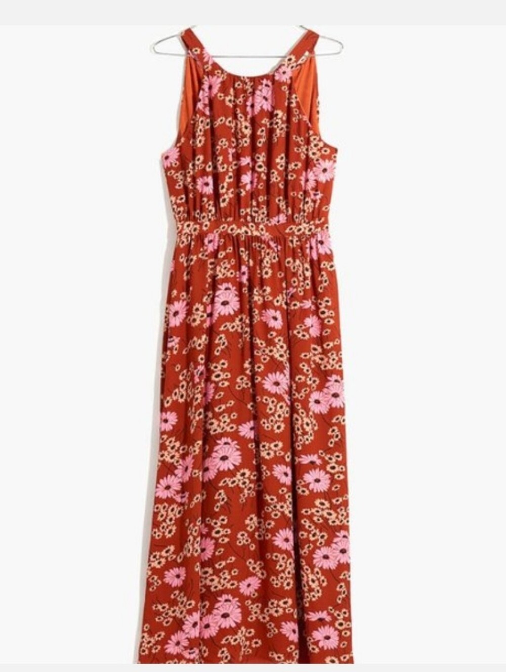 Madewell Halter Dress In Hillside Daises